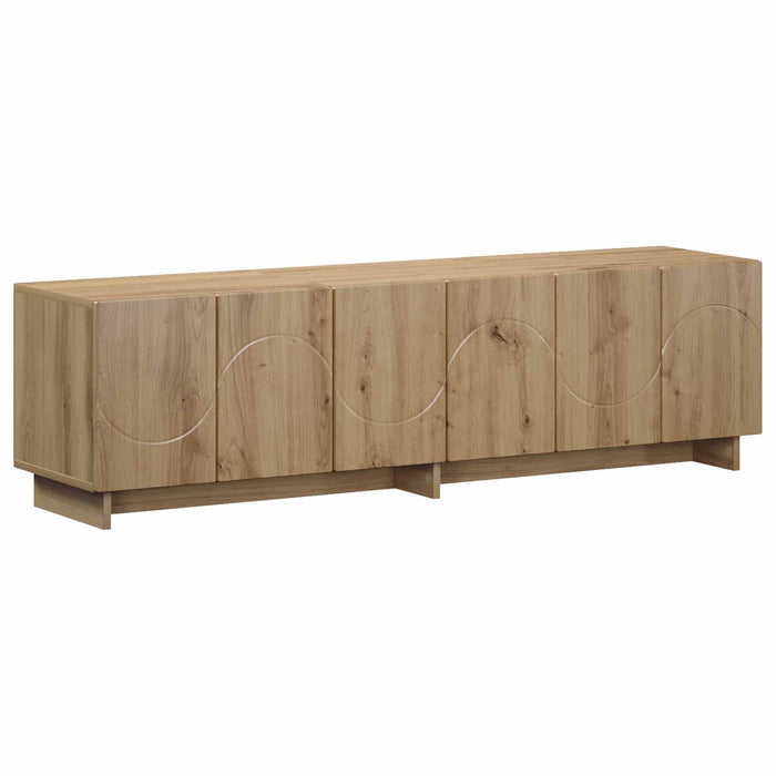 Suport TV 140 x 34,5 x 40 cm Stejar Artizanal Lemn prelucrat WALTI