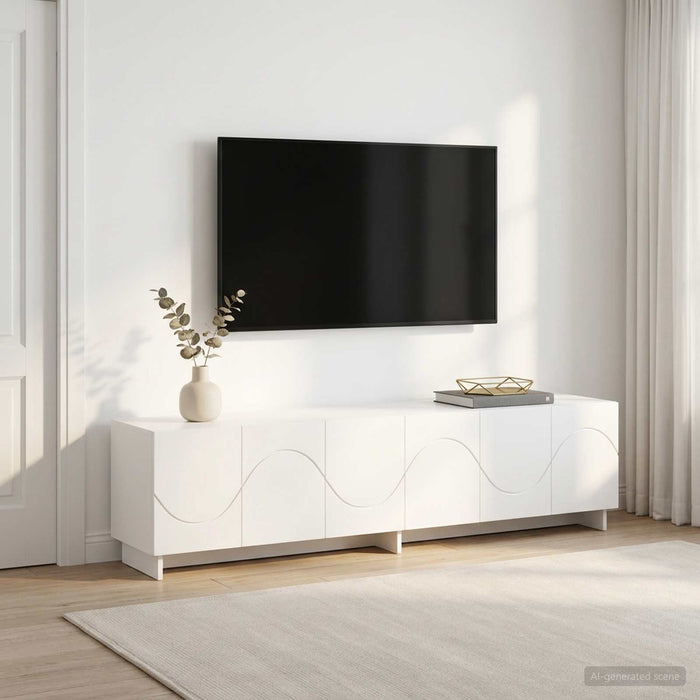Suport TV 179.5 x 34.5 x 40 cm Alb Lemn prelucrat WALTI