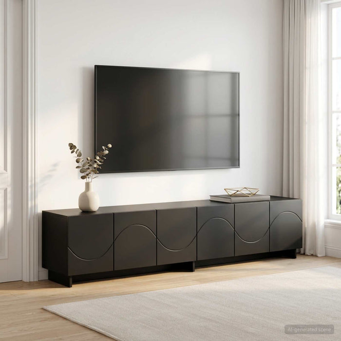 Suport TV 179.5 x 34.5 x 40 cm Negru Lemn prelucrat WALTI