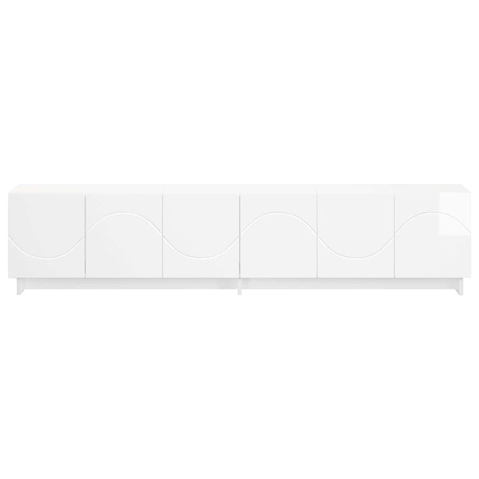 Suport TV 179.5 x 34.5 x 40 cm Alb foarte lucios Lemn prelucrat WALTI