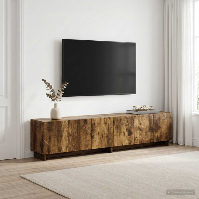 Suport TV 179.5 x 34.5 x 40 cm Stejar fumuriu Lemn prelucrat WALTI