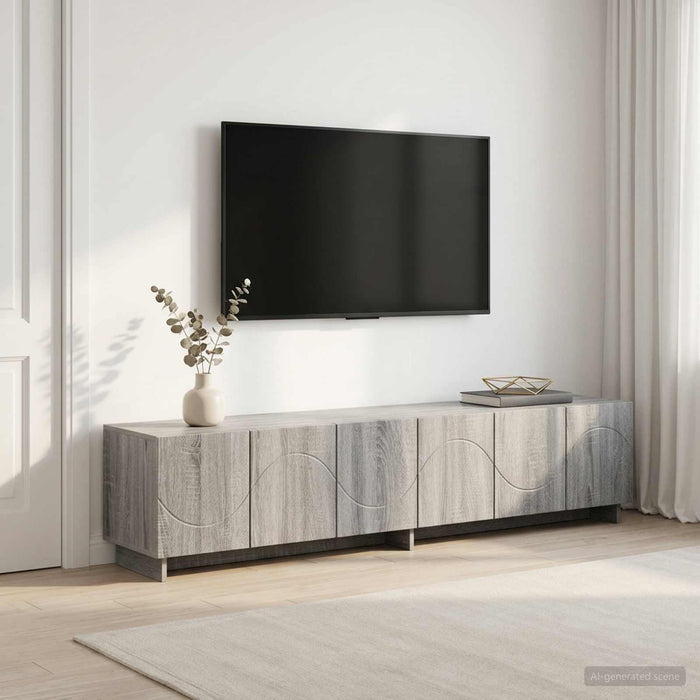 Suport TV 179.5 x 34.5 x 40 cm Sonoma gri Lemn prelucrat WALTI