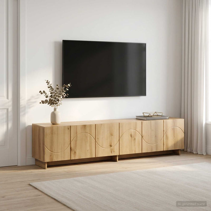 Suport TV 179.5 x 34.5 x 40 cm Stejar Artizanal Lemn prelucrat WALTI