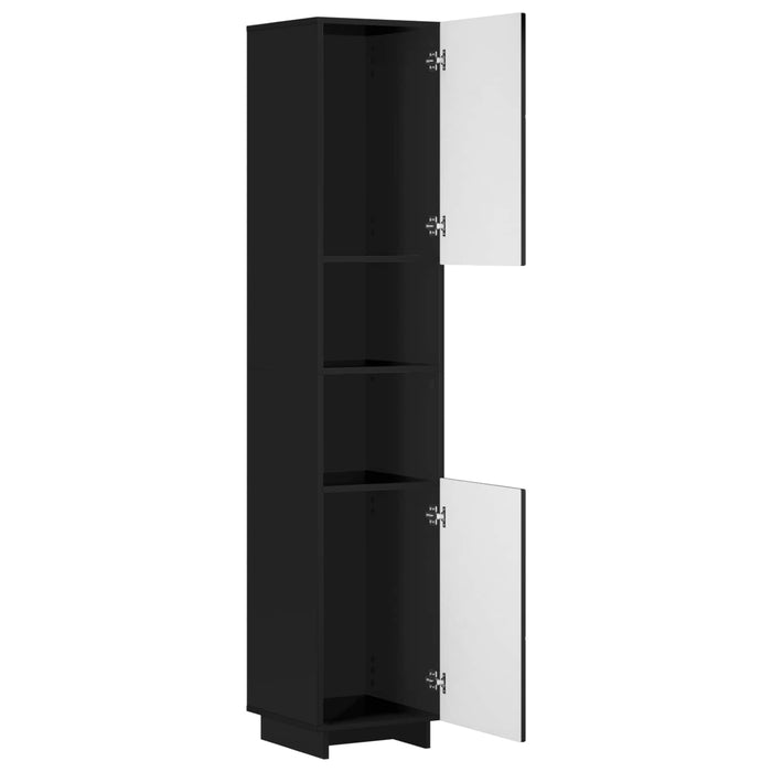 Dulap de baie Negru 36.5 x 38 x 180 cm Lemn prelucrat WALTI