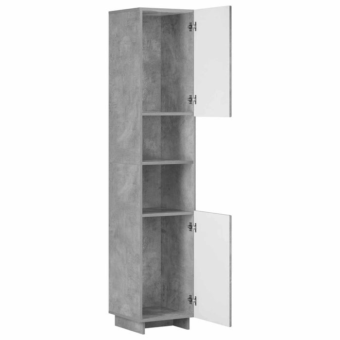 Dulap de baie Gri Beton 36.5 x 38 x 180 cm Lemn prelucrat WALTI