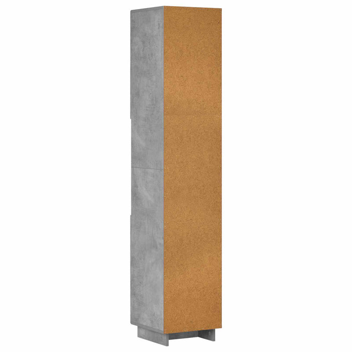 Dulap de baie Gri Beton 36.5 x 38 x 180 cm Lemn prelucrat WALTI
