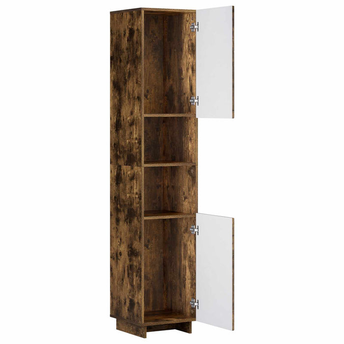 Dulap de baie Stejar fumuriu 36.5 x 38 x 180 cm Lemn prelucrat WALTI