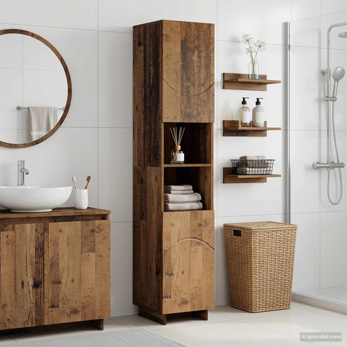 Dulap de baie Lemn vechi 36.5 x 38 x 180 cm Lemn prelucrat WALTI