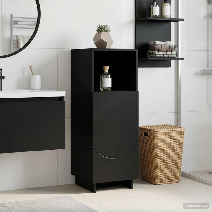 Dulap pentru baie Negru 36,5 x 38 x 95 cm Lemn prelucrat WALTI