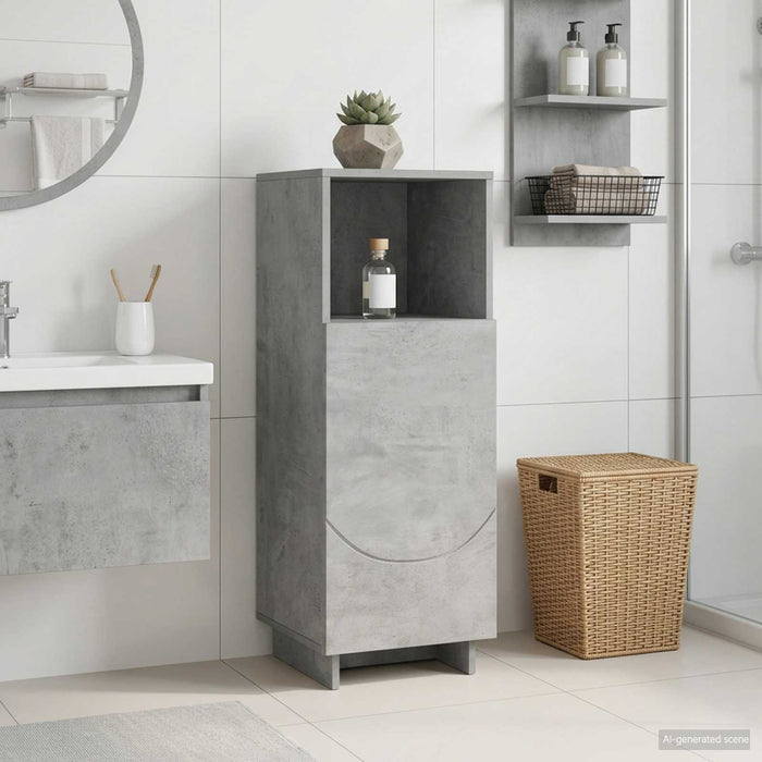Dulap pentru baie Gri Beton 36,5 x 38 x 95 cm Lemn prelucrat WALTI