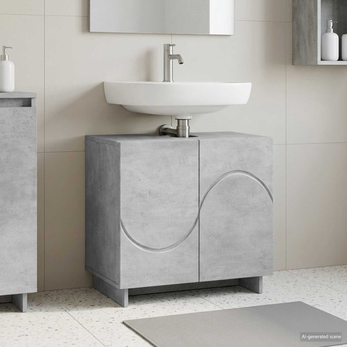 Dulap de baie Gri Beton 60 x 41 x 58 cm Lemn prelucrat WALTI