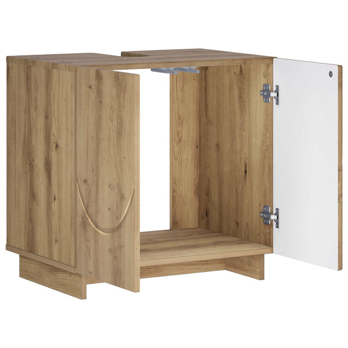 Dulap de baie Stejar Artizanal 60 x 41 x 58 cm Lemn prelucrat WALTI