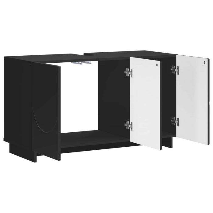 Dulap de baie Negru 101 x 41 x 58 cm Lemn prelucrat - WALTI WALTI