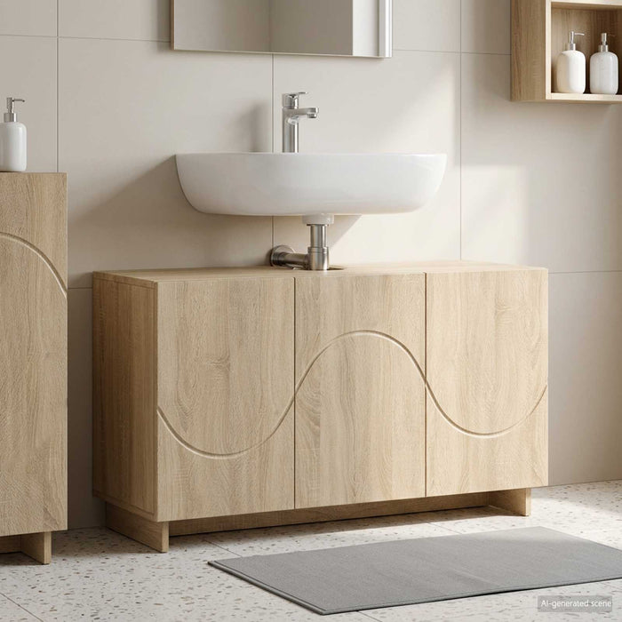 Dulap de baie Stejar Sonoma 101 x 41 x 58 cm Lemn prelucrat WALTI