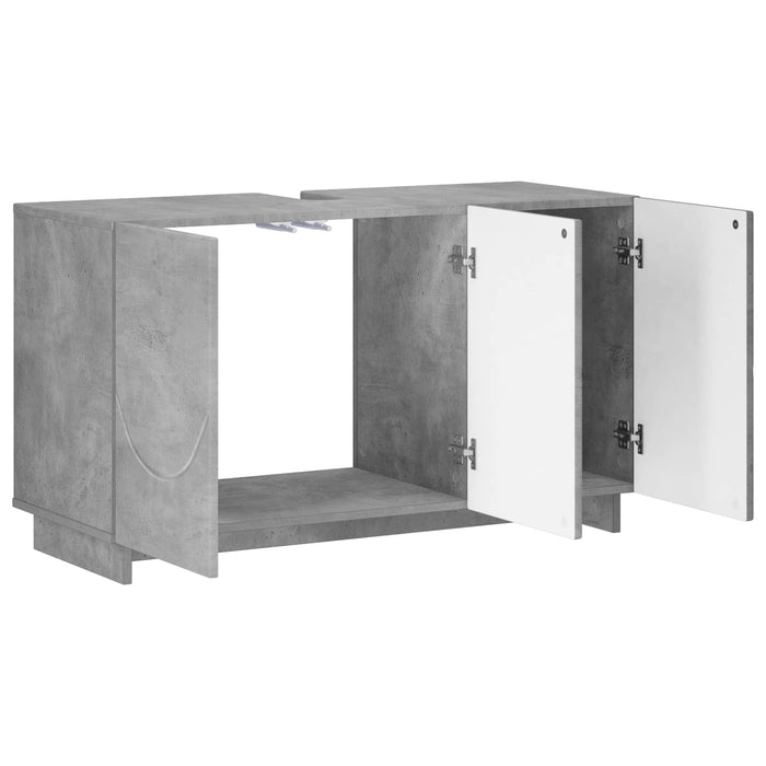 Dulap de baie Gri Beton 101 x 41 x 58 cm Lemn prelucrat - WALTI WALTI