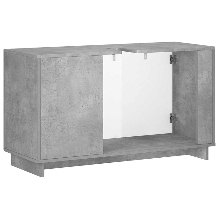 Dulap de baie Gri Beton 101 x 41 x 58 cm Lemn prelucrat - WALTI WALTI