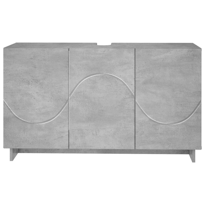 Dulap de baie Gri Beton 101 x 41 x 58 cm Lemn prelucrat - WALTI WALTI