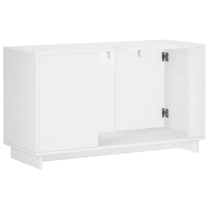 Dulap de baie Alb foarte lucios 101 x 41 x 58 cm Lemn prelucrat WALTI