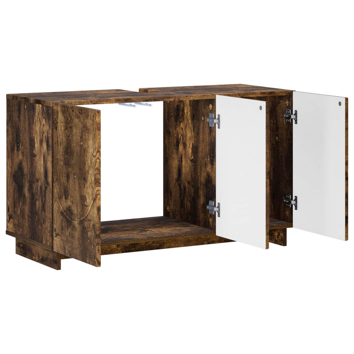 Dulap de baie Stejar fumuriu 101 x 41 x 58 cm Lemn prelucrat WALTI