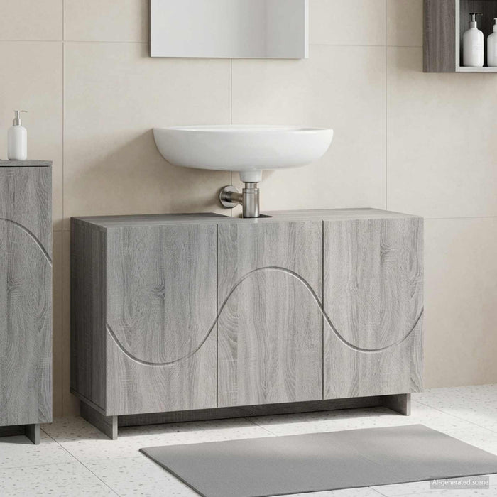 Dulap de baie Sonoma gri 101 x 41 x 58 cm Lemn prelucrat WALTI