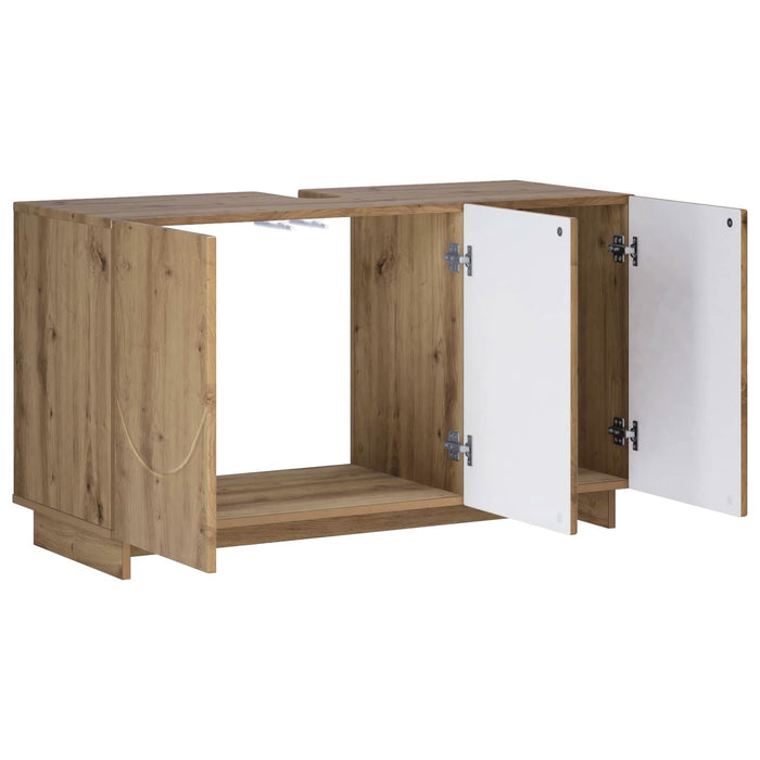 Dulap de baie Stejar Artizanal 101 x 41 x 58 cm Lemn prelucrat - WALTI WALTI