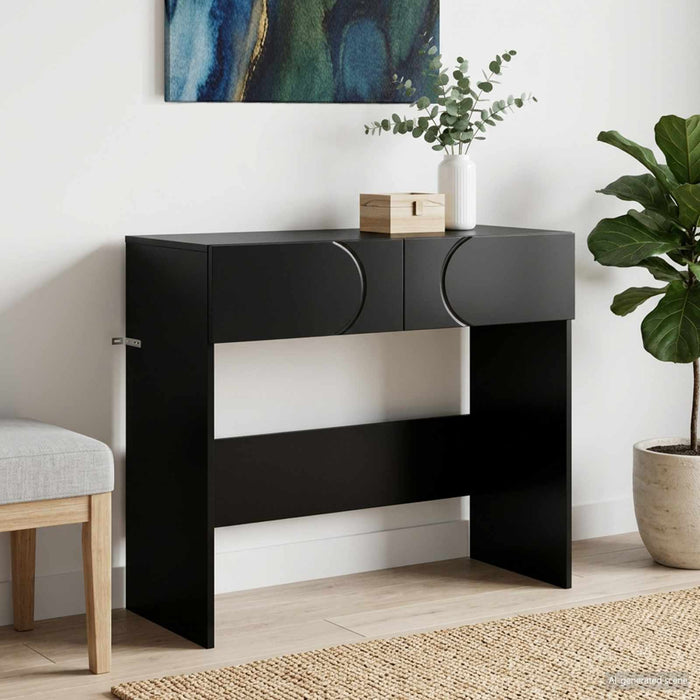 Masă de consolă Negru 96,5 x 38 x 75 cm Lemn prelucrat - WALTI WALTI