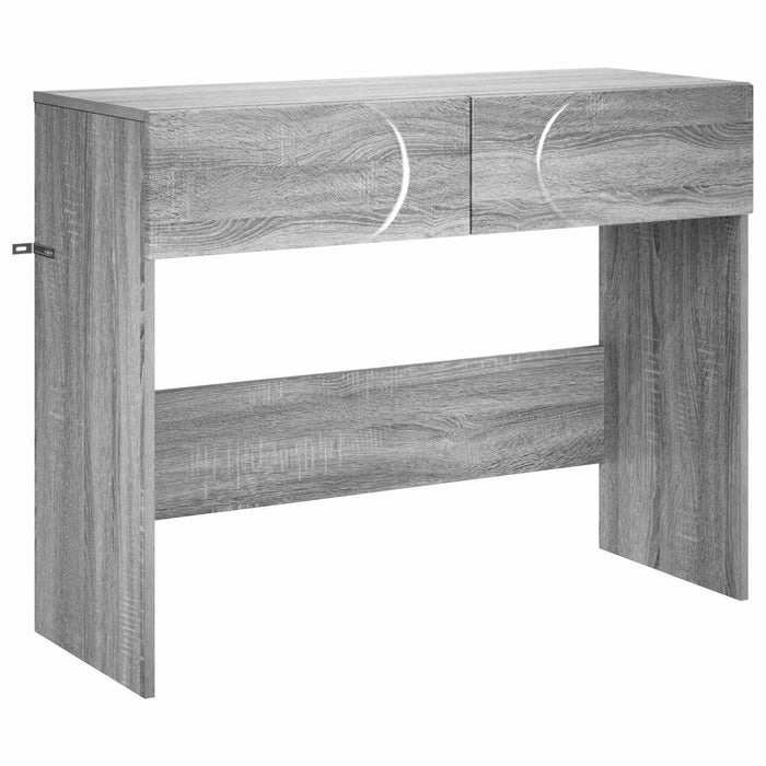 Masă de consolă Sonoma gri 96,5 x 38 x 75 cm Lemn prelucrat - WALTI WALTI