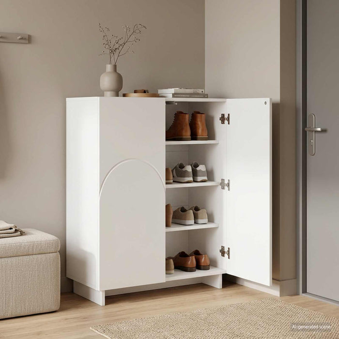 Dulap pantofi 73 x 38 x 87,5 cm Lemn prelucrat Alb WALTI