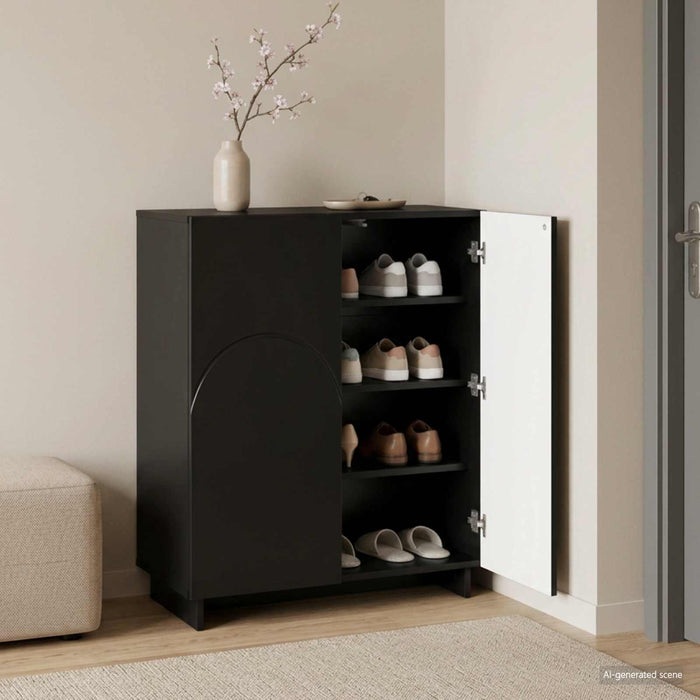 Dulap pantofi 73 x 38 x 87,5 cm Lemn prelucrat Negru WALTI
