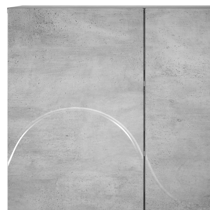 Dulap pantofi 73 x 38 x 87,5 cm Lemn prelucrat Gri Beton WALTI