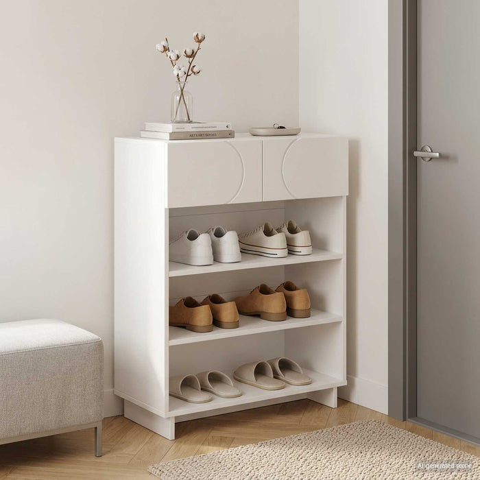 Dulap de pantofi 73 x 38 x 87,5 cm Lemn prelucrat Alb WALTI