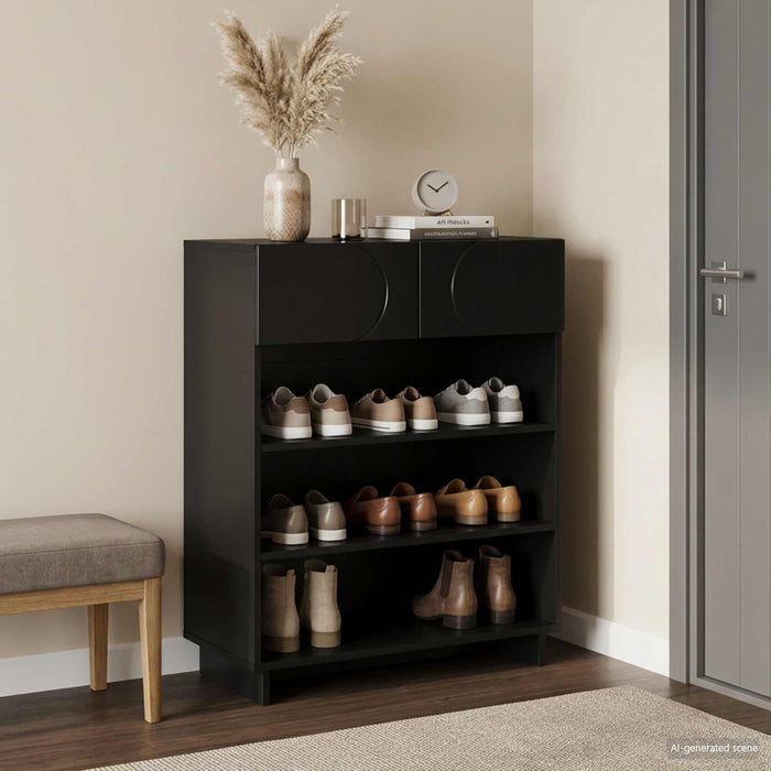 Dulap de pantofi 73 x 38 x 87,5 cm Lemn prelucrat Negru WALTI