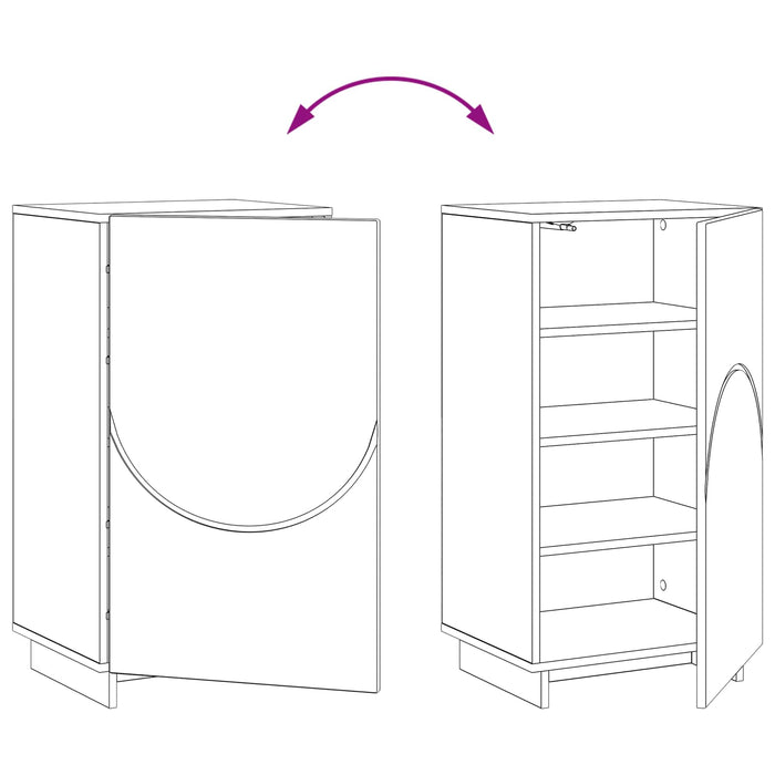 Dulap pentru pantofi 48 x 38 x 87,5 cm Lemn prelucrat WALTI