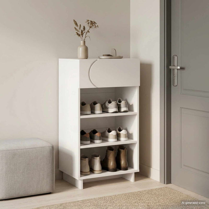 Dulap pentru pantofi 48 x 38 x 87,5 cm Lemn prelucrat Alb WALTI