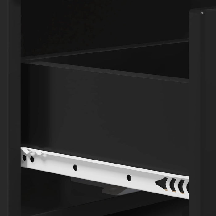 Dulap pentru pantofi 48 x 38 x 87,5 cm Lemn prelucrat Negru WALTI