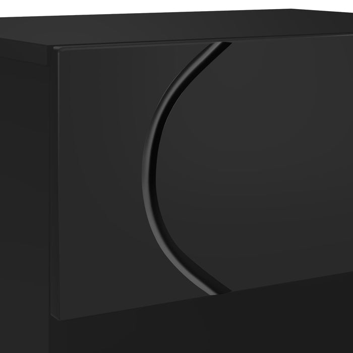 Dulap pentru pantofi 48 x 38 x 87,5 cm Lemn prelucrat Negru WALTI