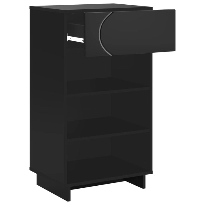 Dulap pentru pantofi 48 x 38 x 87,5 cm Lemn prelucrat Negru WALTI