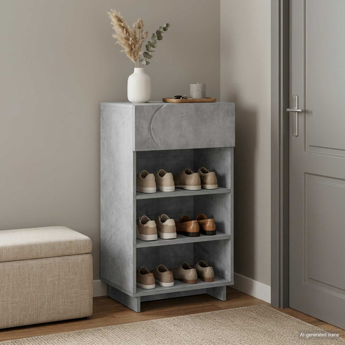 Dulap pentru pantofi 48 x 38 x 87,5 cm Lemn prelucrat Gri Beton WALTI