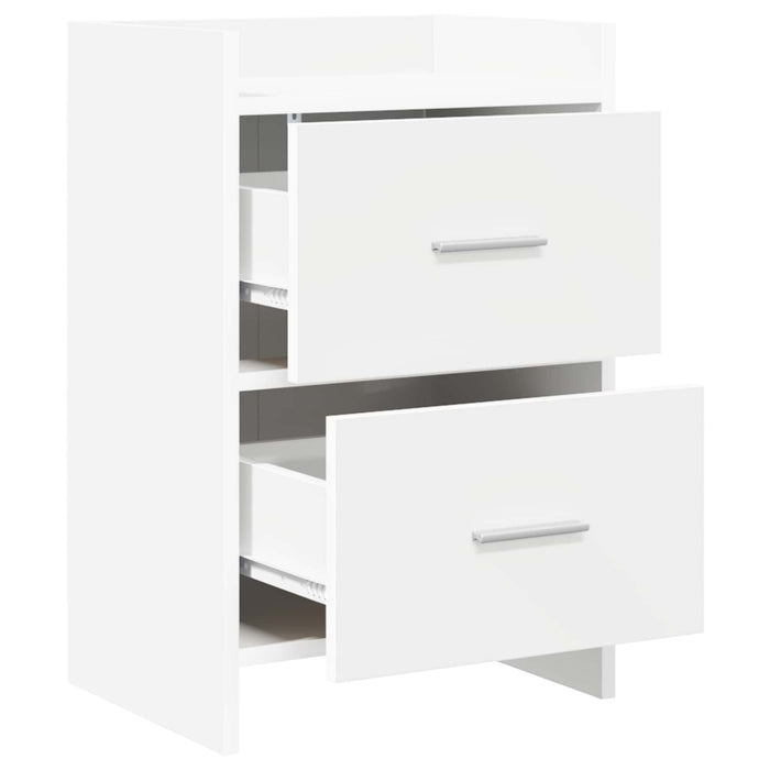 Mese de noptieră Alb 40 x 30 x 60 cm Lemn prelucrat WALTI