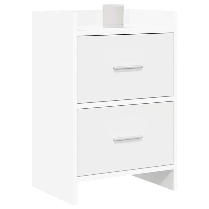 Mese de noptieră Alb 40 x 30 x 60 cm Lemn prelucrat WALTI