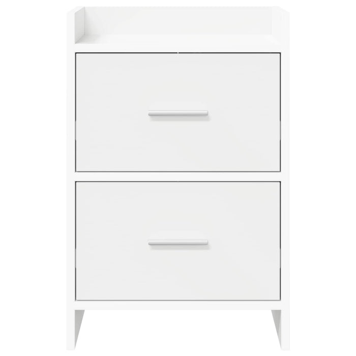 Mese de noptieră 2 pcs Alb 40 x 30 x 60 cm Lemn prelucrat WALTI