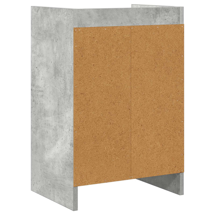 Mese de noptieră Gri Beton 40 x 30 x 60 cm Lemn prelucrat WALTI