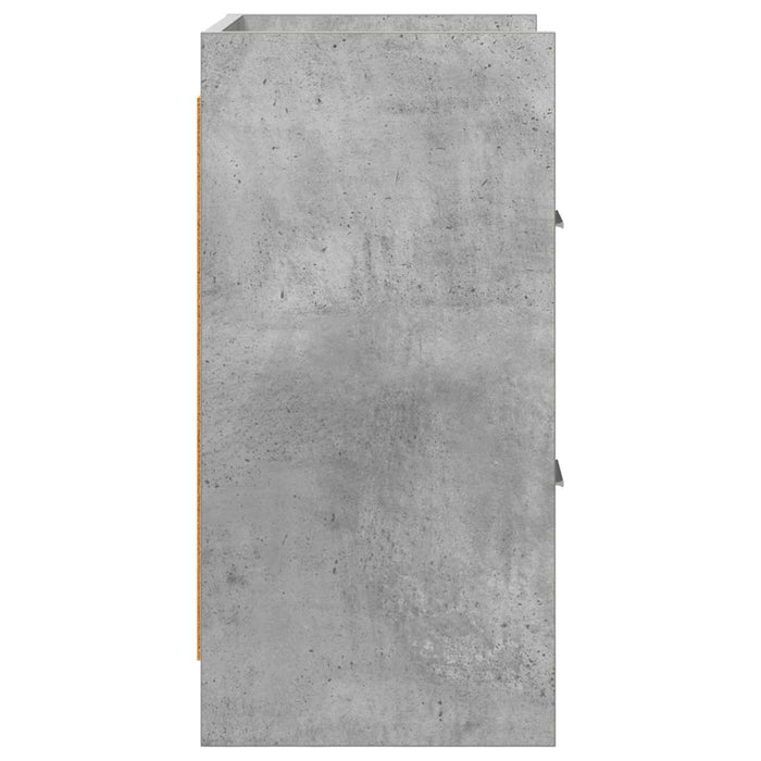 Mese de noptieră 2 pcs Gri Beton 40 x 30 x 60 cm Lemn prelucrat WALTI