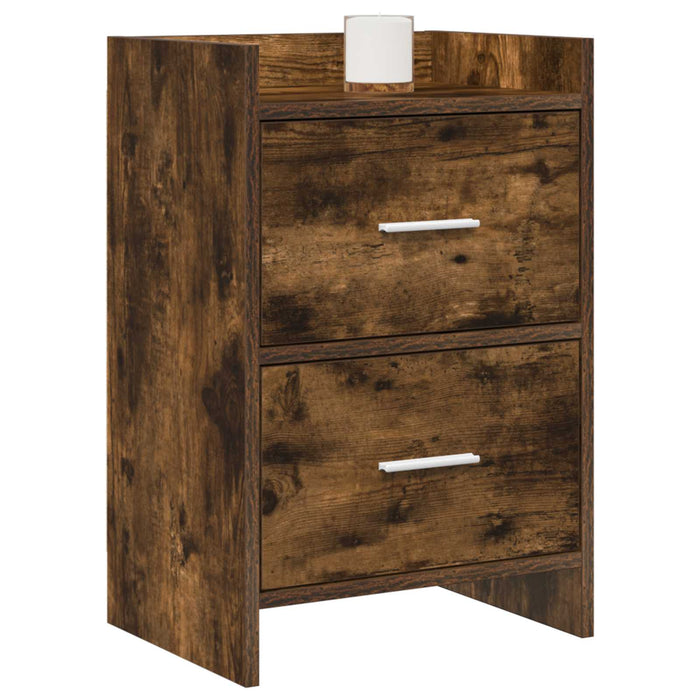 Mese de noptieră 2 pcs Stejar fumuriu 40 x 30 x 60 cm WALTI