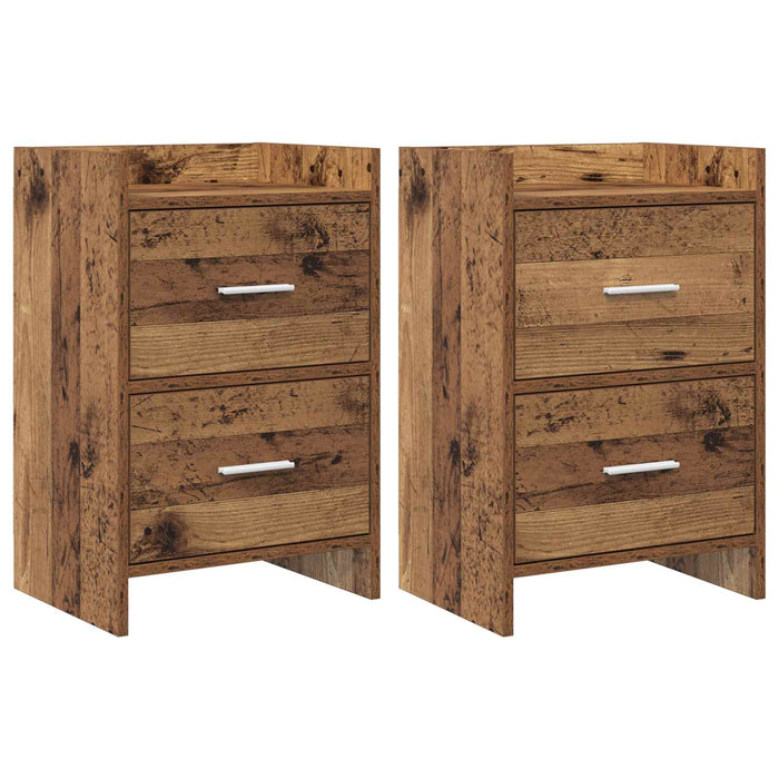 Mese de noptieră 2 pcs Lemn vechi 40 x 30 x 60 cm WALTI