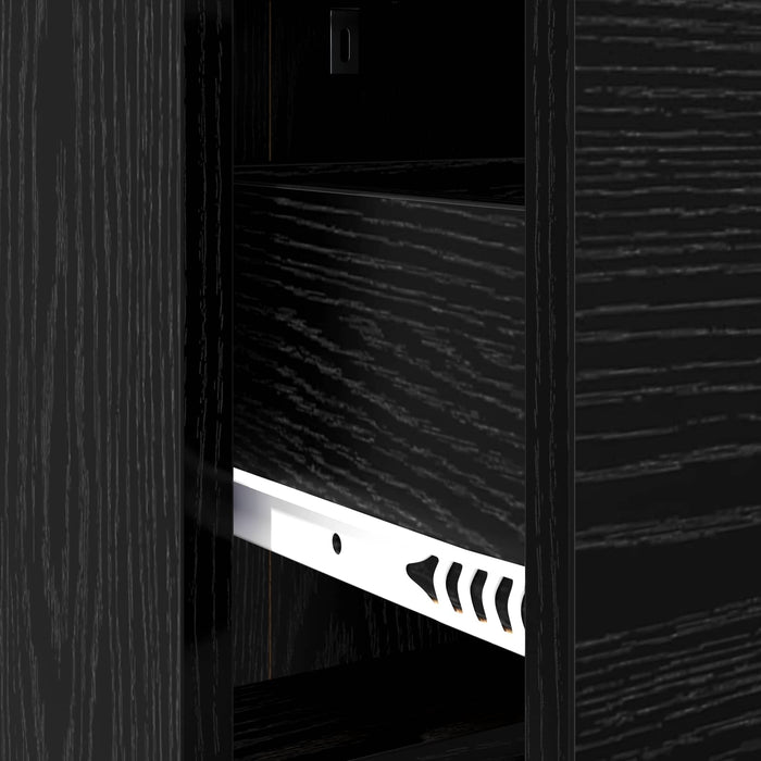 Mese de noptieră Stejar Negru 40 x 30 x 60 cm Lemn prelucrat WALTI