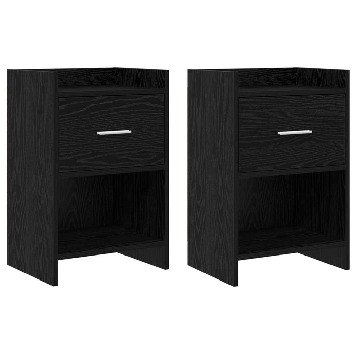 Mese de noptieră 2 pcs Stejar Negru 40 x 30 x 60 cm WALTI