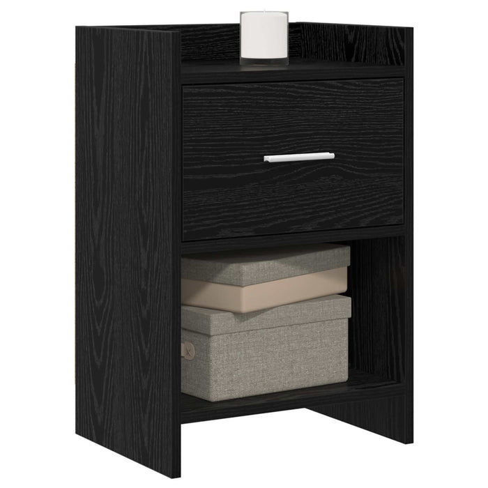 Mese de noptieră 2 pcs Stejar Negru 40 x 30 x 60 cm WALTI