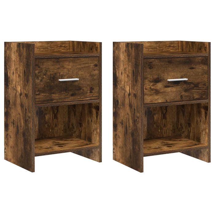 Mese de noptieră 2 pcs Stejar fumuriu 40 x 30 x 60 cm WALTI
