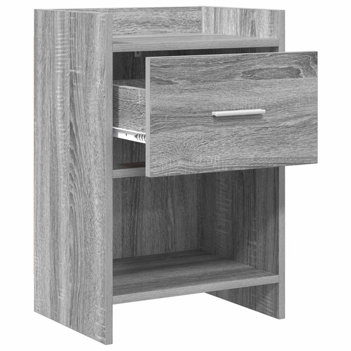 Mese de noptieră Sonoma gri 40 x 30 x 60 cm Lemn prelucrat WALTI